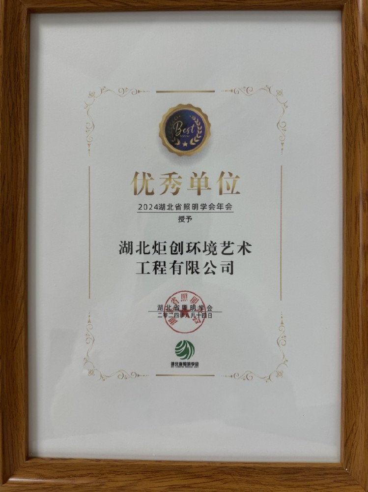 2024湖北省照明學(xué)會 優(yōu)秀單位